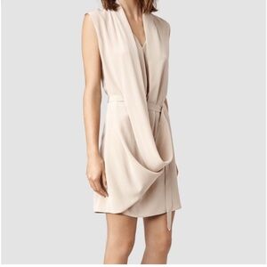All Saints Renati Dress, Dusty Pink, Size 2